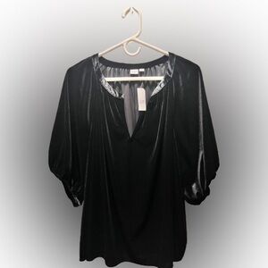 GAP Elegant Velvet Black Women's Top. NWT.